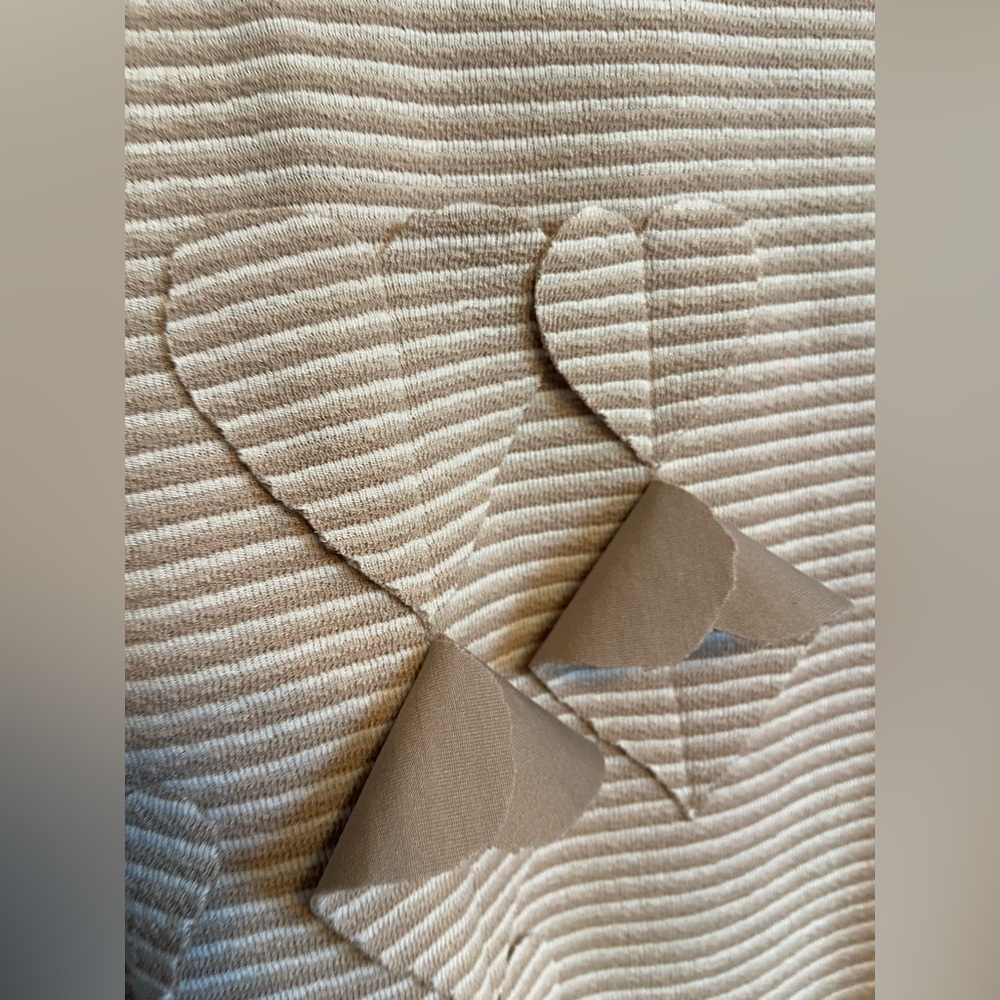 Blue Tassel Textured Ruffle Sweater | Neutral Beige - Picture 4 of 5